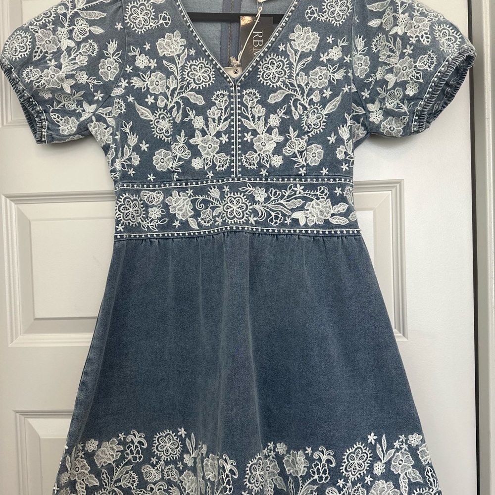 Floral Embroidered Women’s Dress